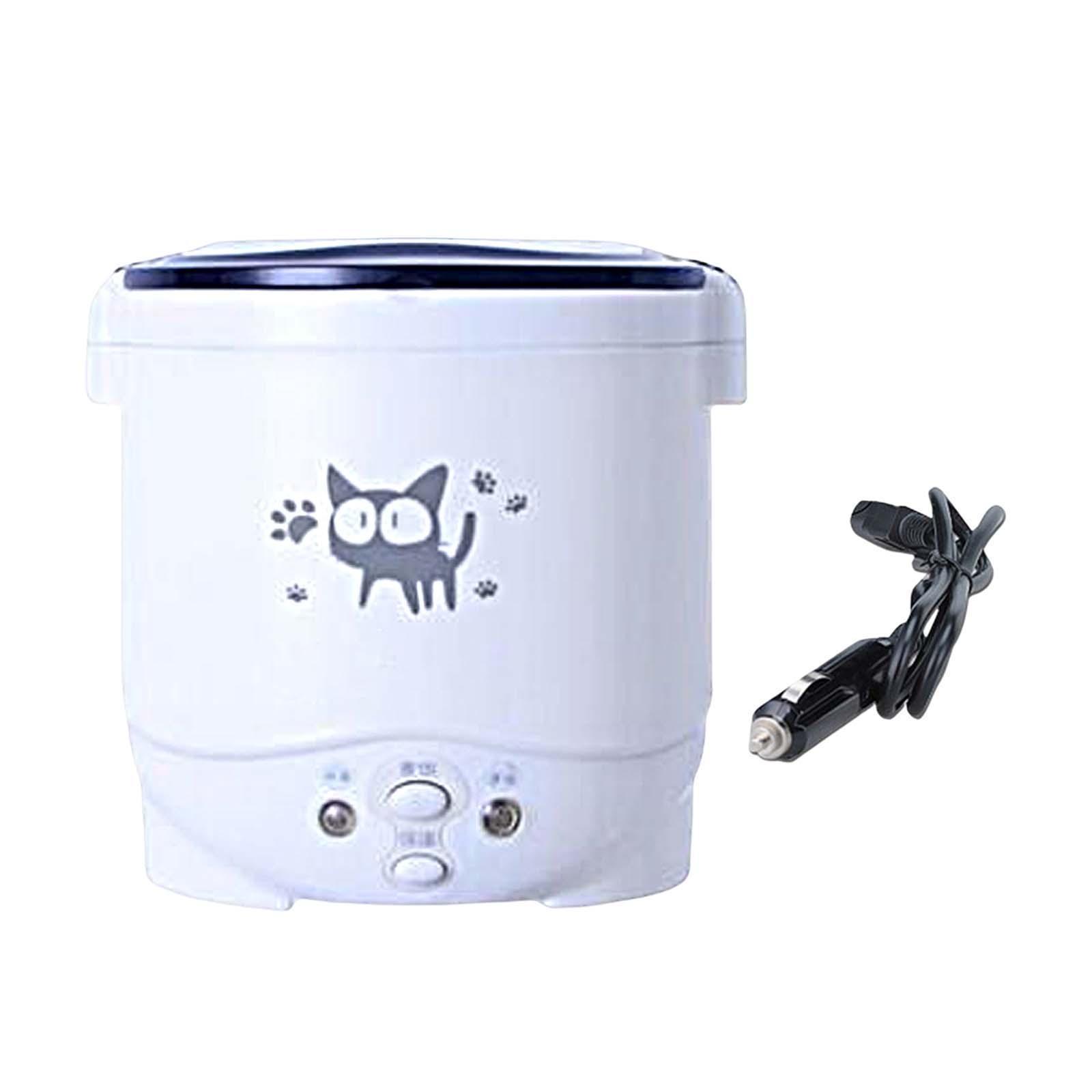 Small 1L Electric Rice Cooker Porridge Multifunction for Travel Car