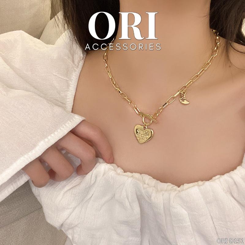 Dây chuyền Choker nữ hình trái tim Carwyn cá tính ORI ACCESSORIES D151