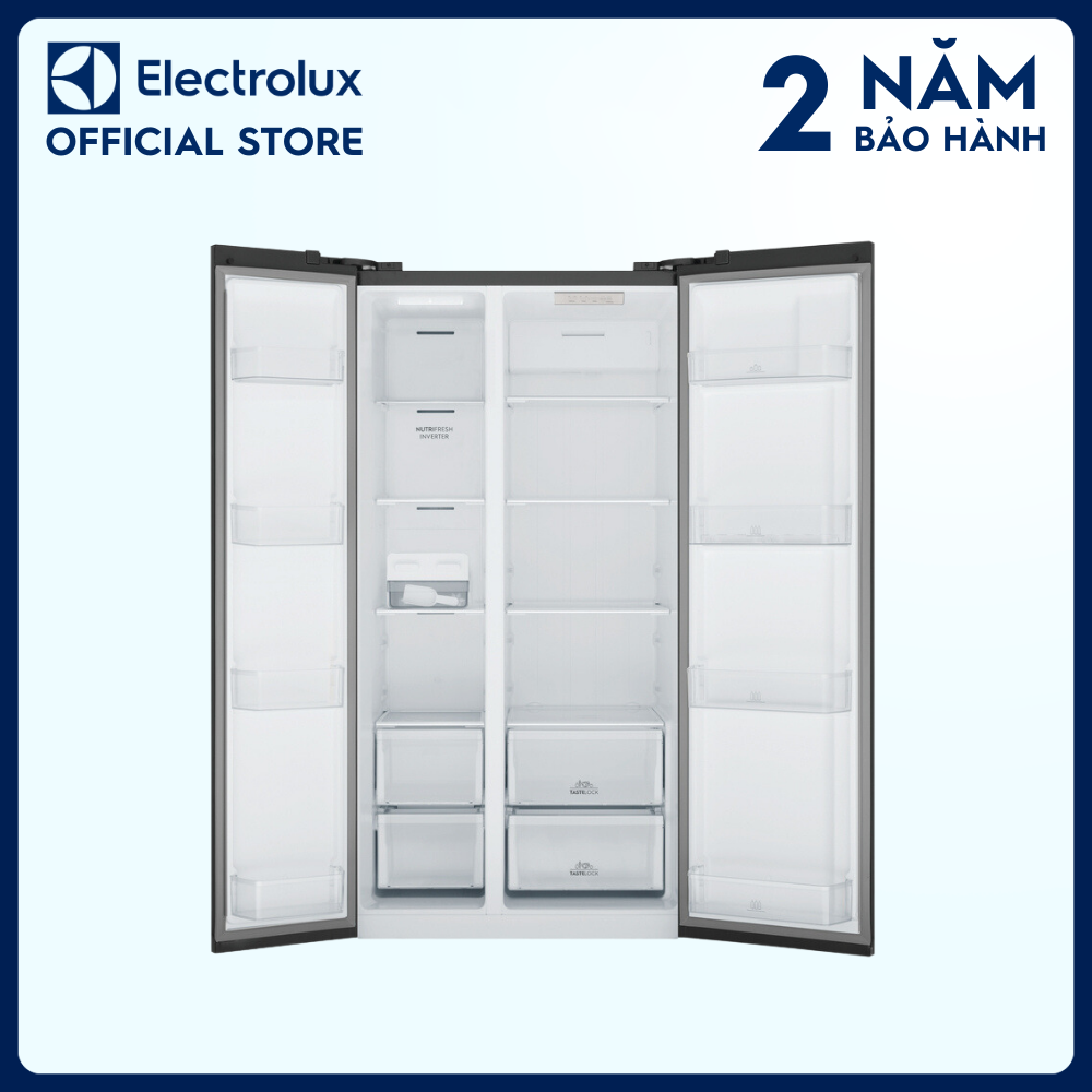 Tủ lạnh Electrolux Inverter Side by side 624 lít - ESE6600A-BVN - Thực phẩm tươi ngon lâu hơn, cấp đông nhanh chóng, khử mùi diệt khuẩn, tiết kiệm điện tối đa