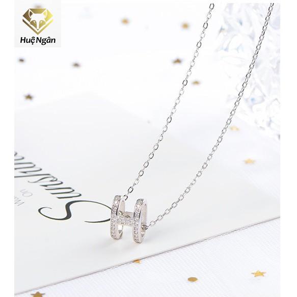 Dây chuyền bạc Ý 925 Huệ Ngân - Chữ H-Heart Biểu tượng trái tim PP1752
