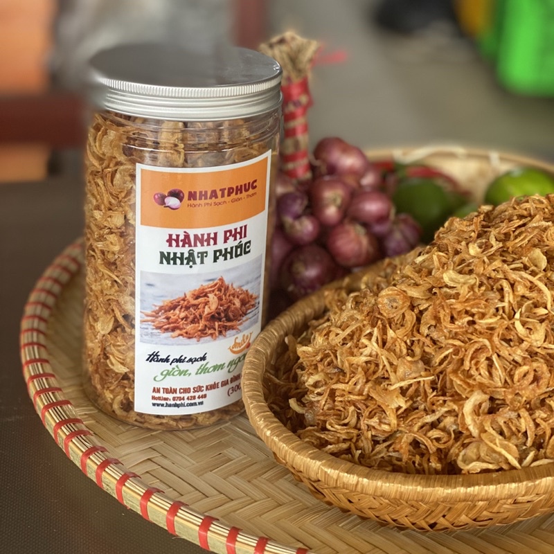 Hành Phi Sạch Ông Bốn - Thơm, Giòn, Nguyên Chất 100%( Hũ 300g)