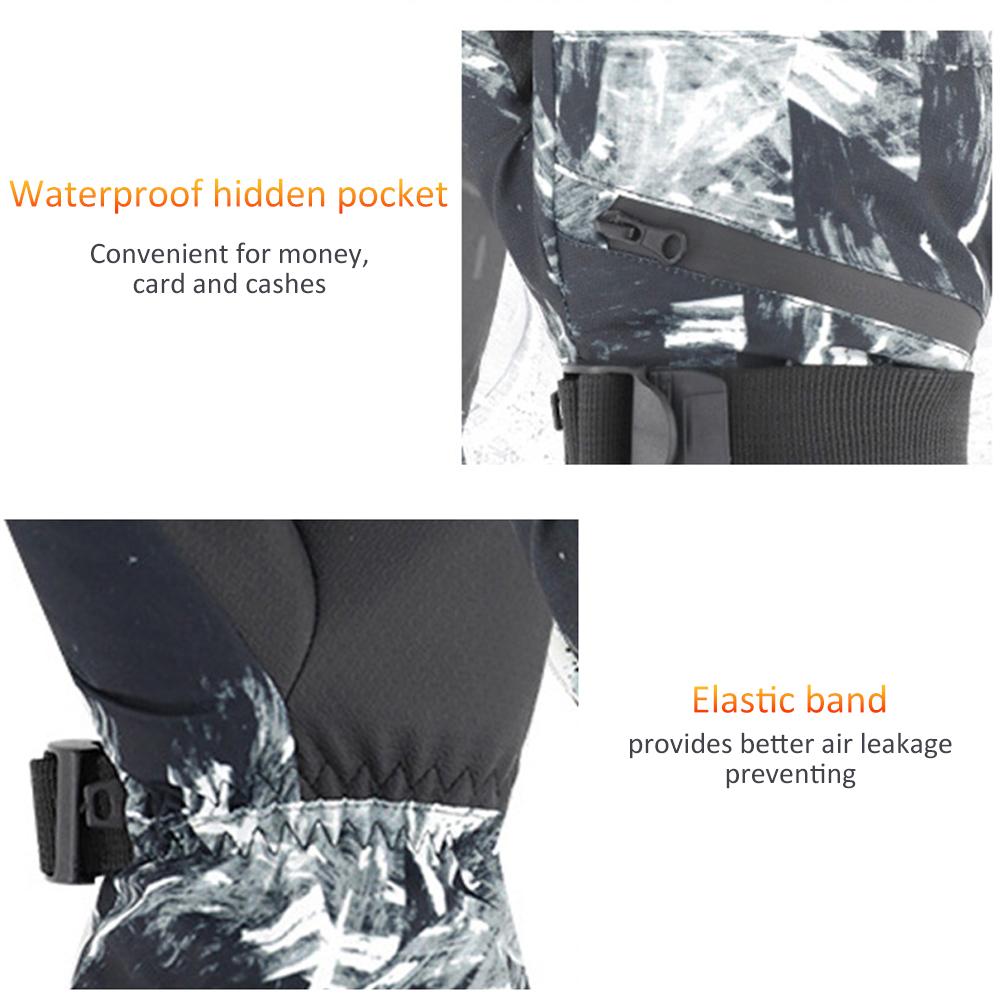 Găng Tay Mùa Đông Unisex Nam Nữ Giữ Ấm Chống Thấm Nước Sử Dụng Màn Hình Cảm Ứng Dễ Dàng