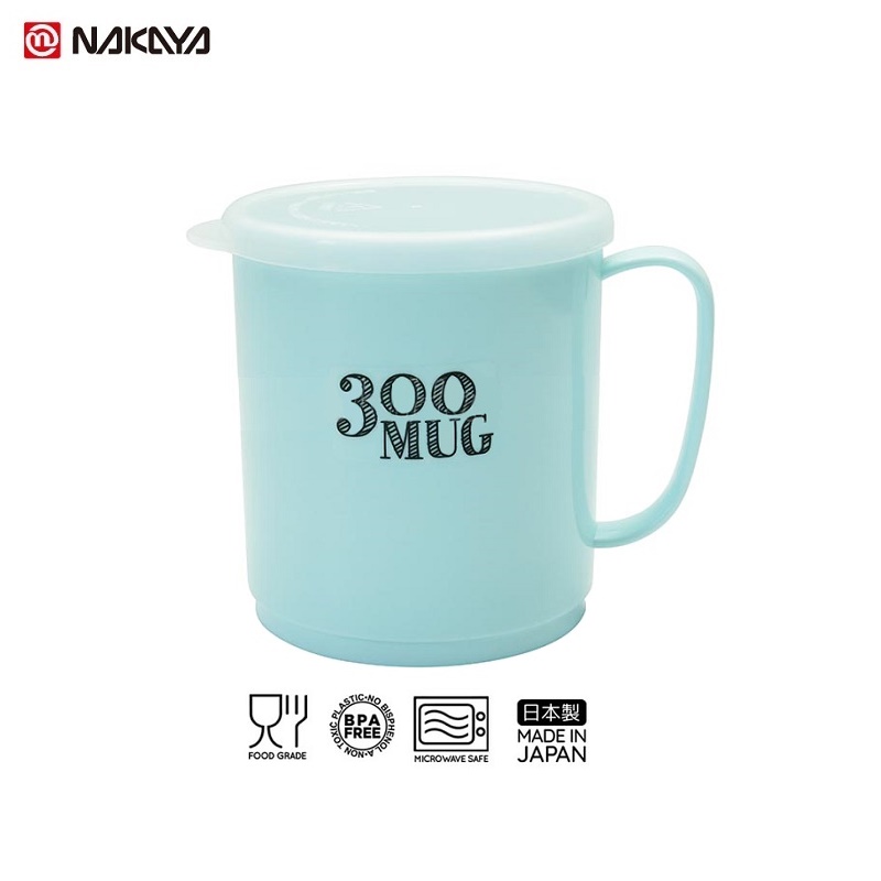 Bộ 01 Cốc nhựa uống nước nắp mềm màu trắng Nakaya 200ml + 01 Cốc nhựa uống nước nắp mềm Nakaya 300ml - Made in Japan