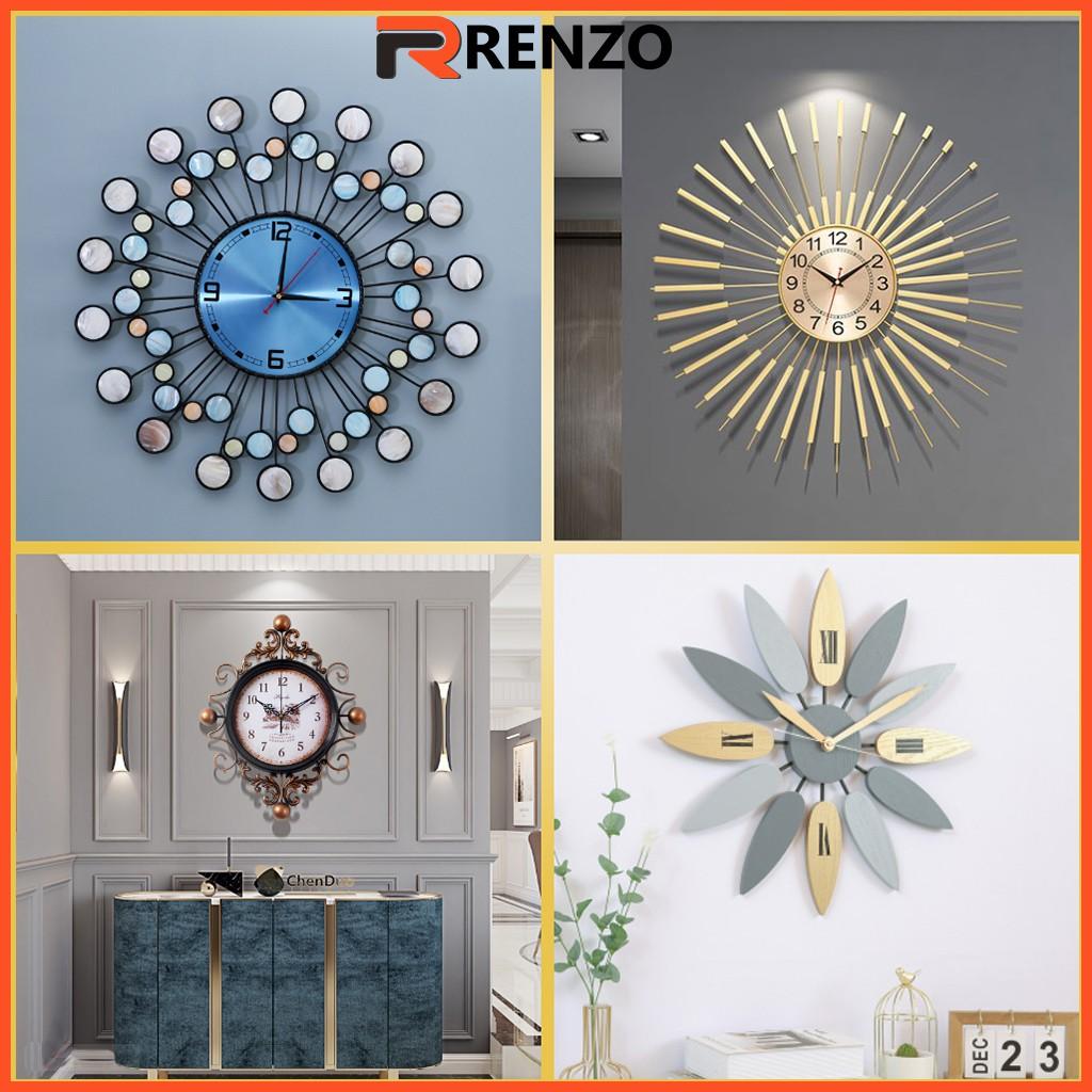 Đồng hồ trang trí treo tường cao cấp độc lạ trang trí decor RENZO DH05