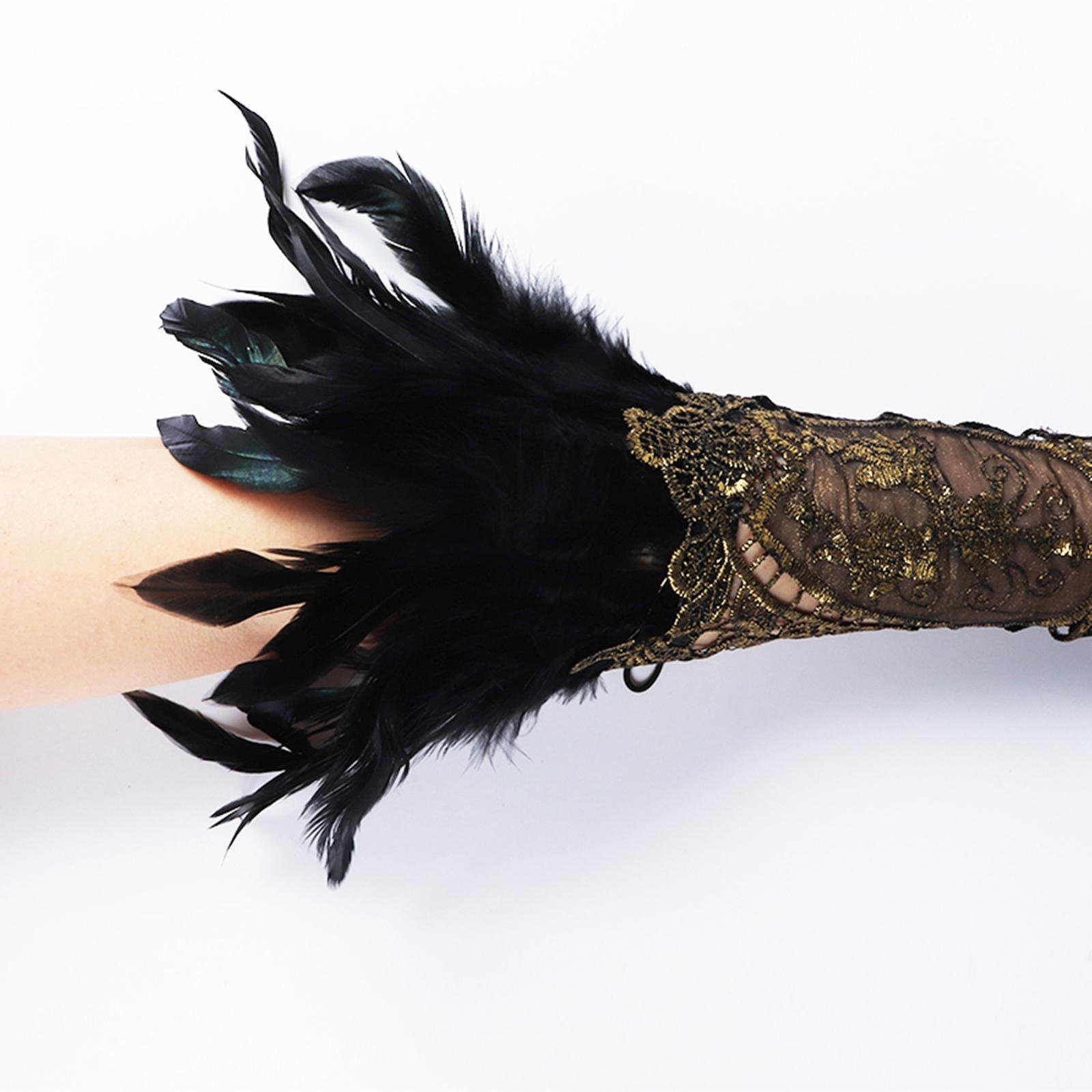 2x Wrist Cuffs Sleeves Bracelets for Showgirl Wedding Evening