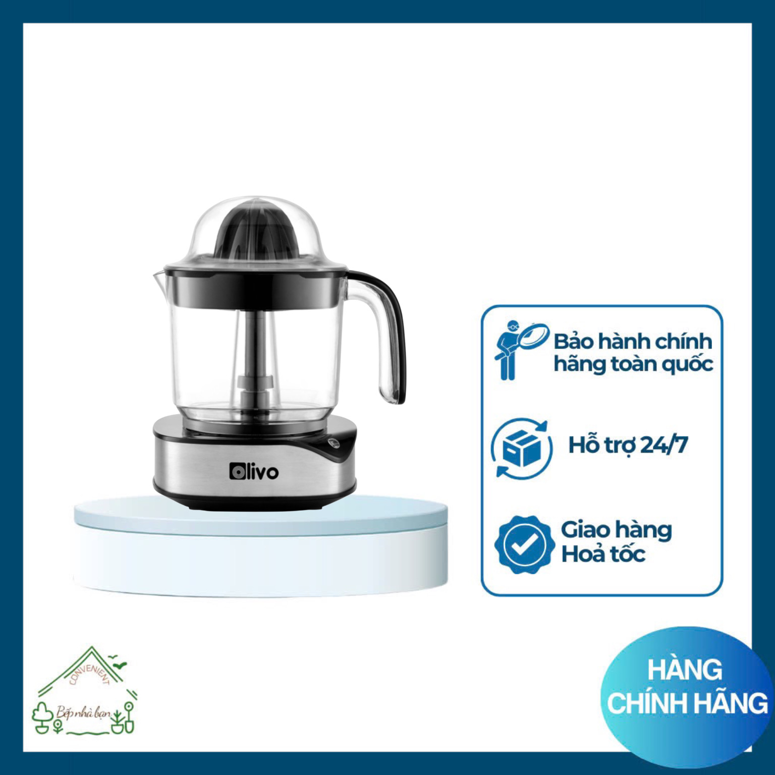 Máy Vắt Ép Cam Olivo CJ12 - 1.2 Lít - 40W- Hàng Chính Hãng