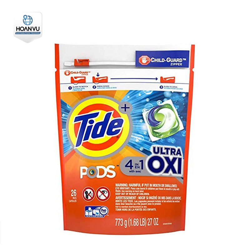 Viên Giặt Tide Pods Ultra Oxi Liquid Detergent Pacs 26 viên