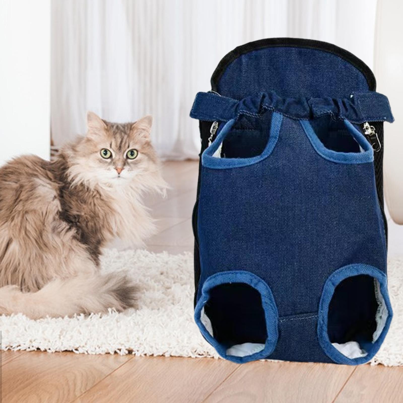 Backpack Cat Backpack Bag with Mesh Front Chest Backpack Pet Carrier Bag Shoulder Bag for Puppy Small Dogs Outdoor Picnic Hiking