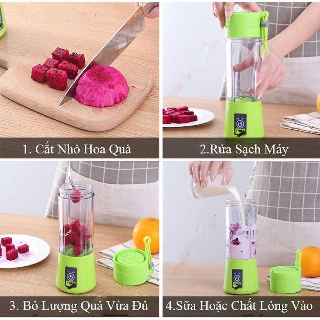 Máy xay sinh tố đa năng mini cầm tay (giao màu ngẫu nhiên)