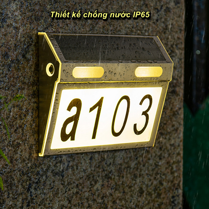 Bảng, Biển Số Nhà LED mặt Trời Plate Lamp 3Tone Màu - Home and Garden