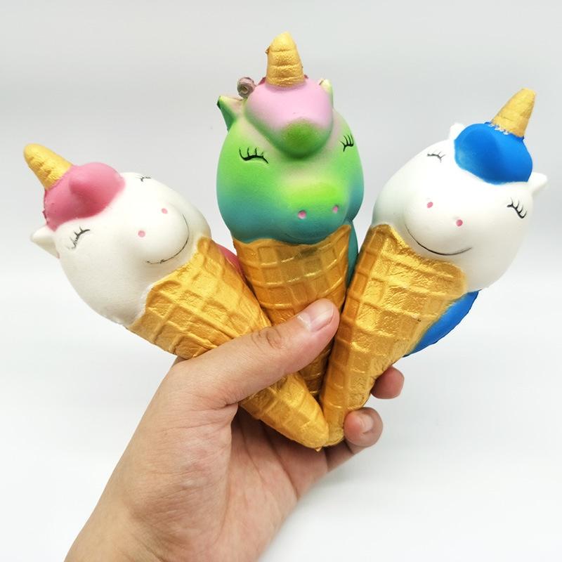 Squishy Lớn JUMBO Hình kem ốc quế cá ngựa 1 sừng Đồ Chơi Xốp Giảm Stress Hình mềm mịn dễ Thương đàn hồi Cho Bé