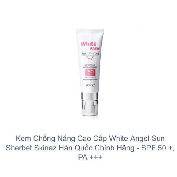 Kem Chống Nắng Skinaz Hàn Quốc (White Angel Sun Sherbet) SPF 50 + Tặng kèm túi xách thời trang Skinaz