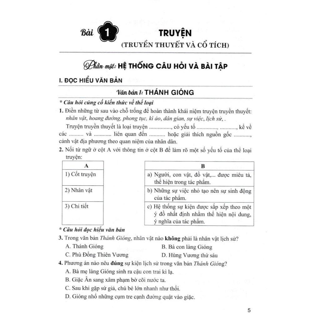 Sách - Hướng dẫn trả lời câu hỏi &amp; bài tập theo thể loại ngữ văn 6 (ngữ liệu ngoài sách giáo khoa) - HA
