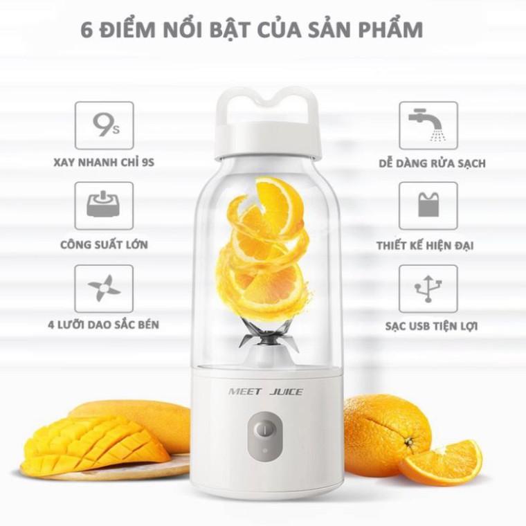 Máy Xay Sinh Tố, Máy Xay Hoa Qủa Cầm Tay mini nhỏ gọn, mạnh mẽ 500Ml 1 Cốc