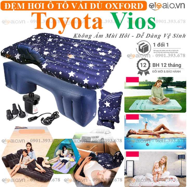 Đệm hơi xe ô tô Toyota Vios vải dù Oxford CAO CẤP họa tiết ngôi sao