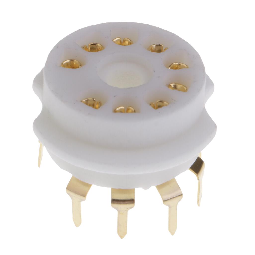 9pin PCB Mounting Vacuum Tube Socket GZC9-B-G For 12AX7,12AT7,12AU7,ECC83
