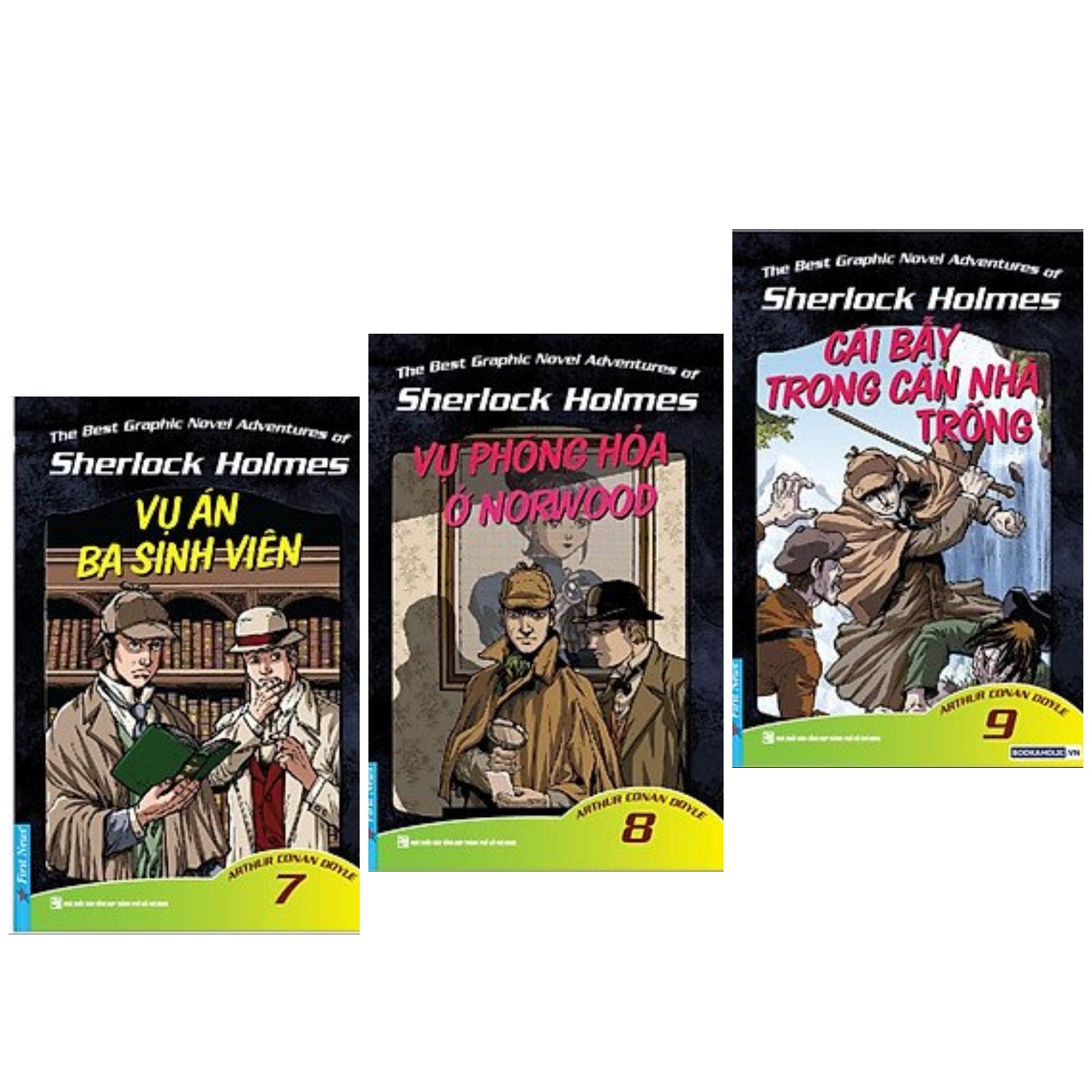 Combo 3 tập Những Cuộc Phiêu Lưu Kỳ Thú Của Sherlock Homes: Vụ Án Ba Sinh Viên +Vụ Phóng Hỏa Ở Norwood + Cái Bẫy Trong căn Nhà Trống