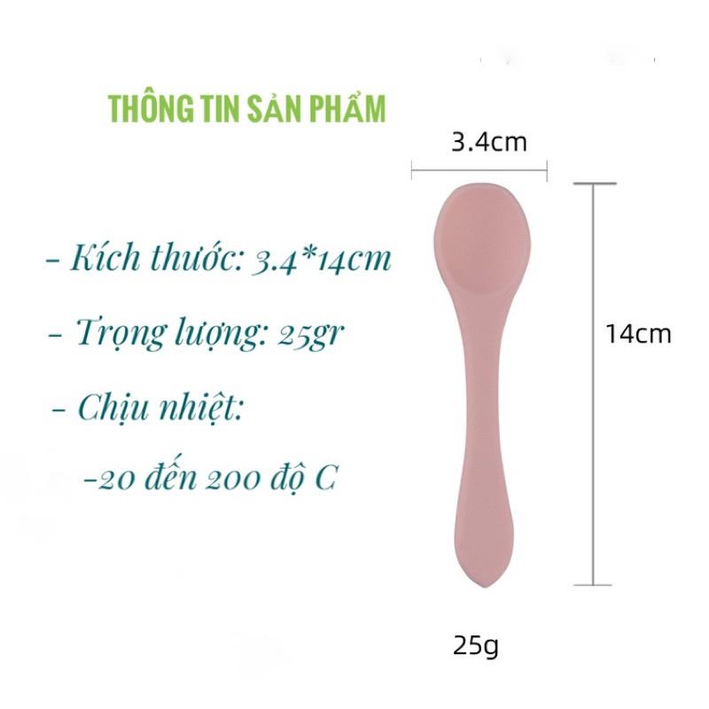 Thìa ăn dặm silicon cho bé - muỗng ăn dặm silicon (mẫu mới)