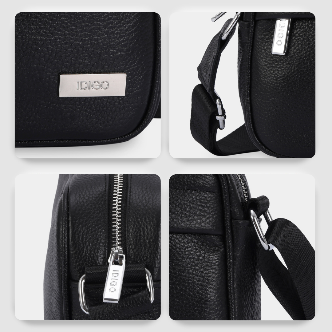 Túi đeo chéo nam da thật cao cấp, túi da công sở unisex phom chữ nhật năng động MB1 - 7010