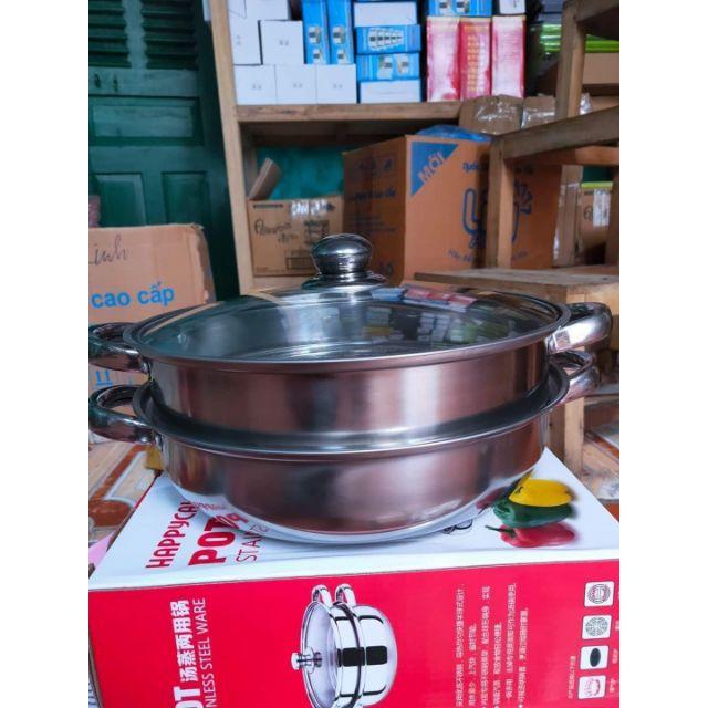 Nồi hấp inox 2 tầng size 28cm