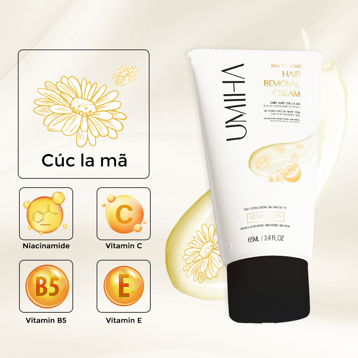 COMBO 2 HỘP KEM TẨY LÔNG UMIHA cho Chân Tay Nách Bikini Ngực Bụng Toàn thân Body an toàn cho da nhạy cảm