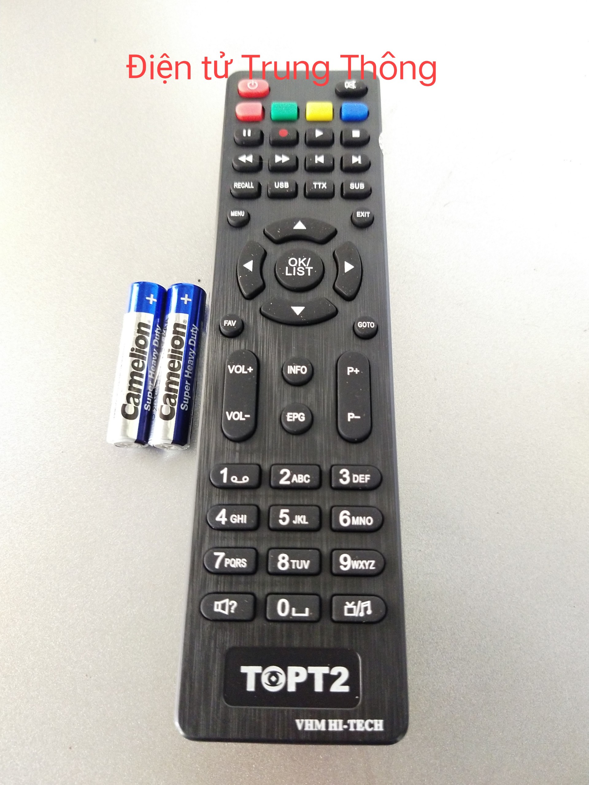 REMOTE ĐIỀU KHIỂN DÙNG CHO ĐẦU THU MẶT ĐẤT TOP T2