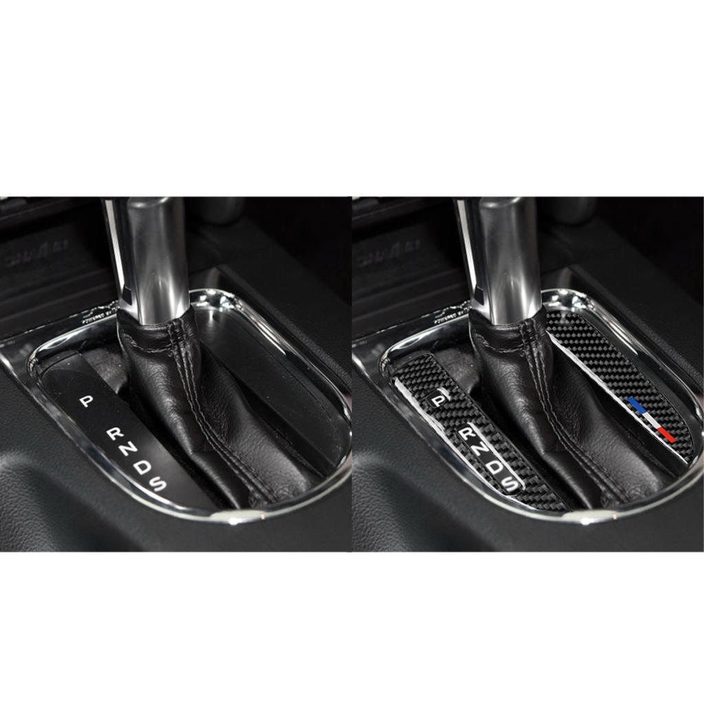 Carbon Fiber Gear Lever Frame Decorative Sticker for 2015 2017