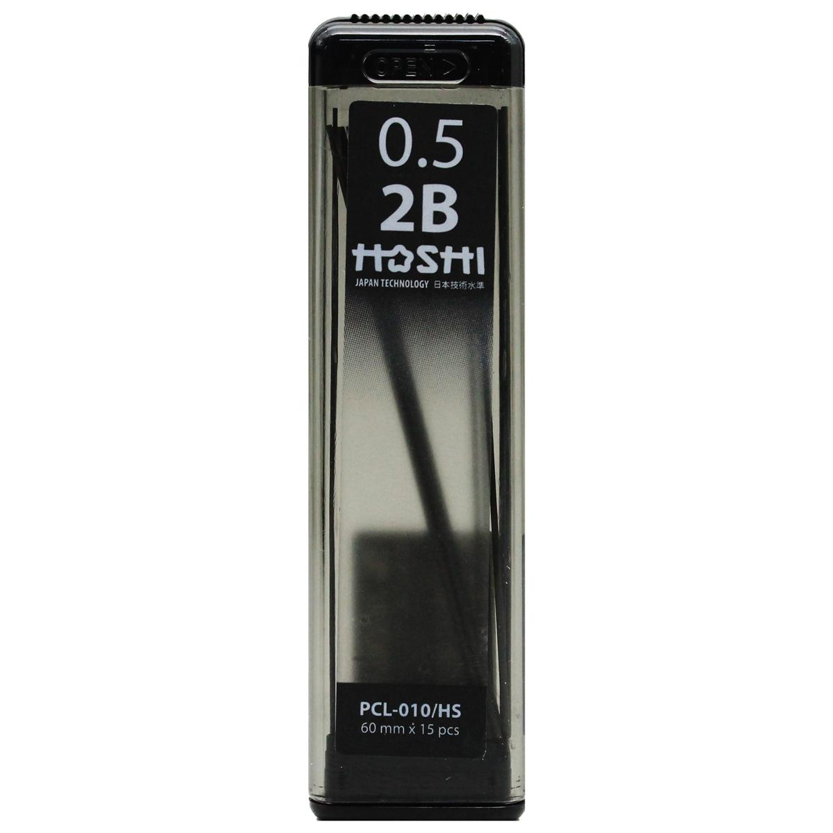 Ruột Chì Hoshi 2B 0.5 mm - Thiên Long PCL-010/HS (15 Ngòi)