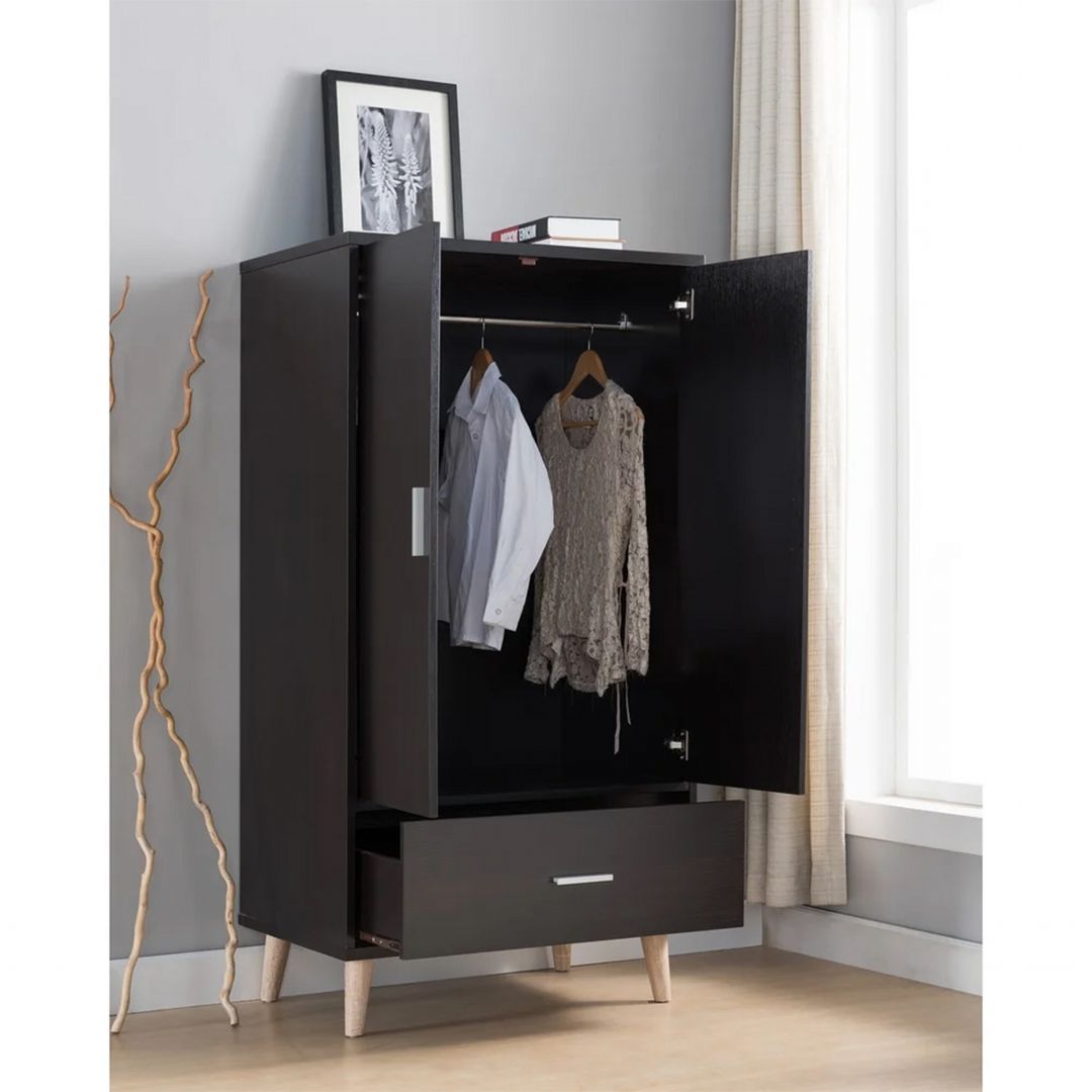 Tủ quần áo gỗ hiện đại SMLIFE Canara | Gỗ MDF dày 17mm chống ẩm | D80xR55xC155cm
