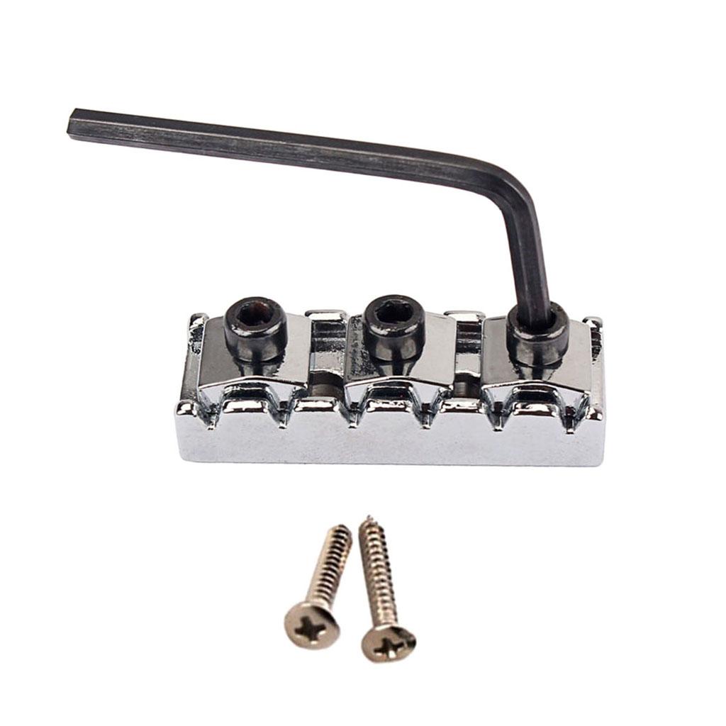 Sunnimix Đàn Guitar Điện Dây Khóa Đai Ốc Cho Tremolo Cầu 42 Mm Chrome