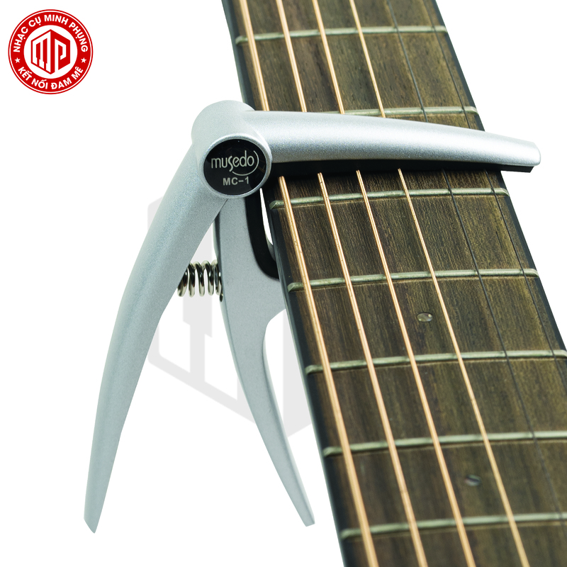 Capo Guitar cao cấp - Musedo MC-1 (MC1) - Dành cho đàn Guitar Acoustic, Classic - Màu bạc/ Silver - Hàng chính hãng