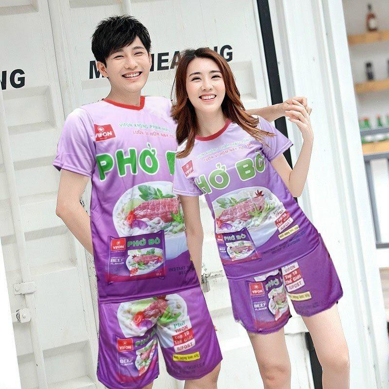 Bộ quần áo xốp MORRYING nam nữ cộc tay chất cotton xốp thái mềm mịn thoáng mát mặc nhà đi chơi phong cách hot 2023 - BỘ THỂ THAO PHỞ,L 40-50KG