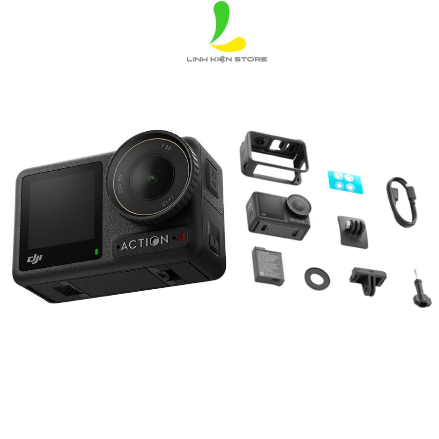 Máy quay phim hành động DJI Osmo Action 4 (DJI OA4) - Camera hành trình quay 4k, công nghệ mới chống rung HorizonSteady - Hàng chính hãng