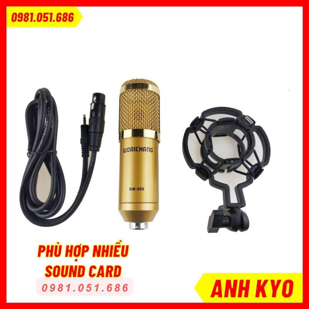 Mic thu âm BM900 Kết hợp được nhiều dòng sound card như K10 và K300, H9, V8, V10 hát nhẹ