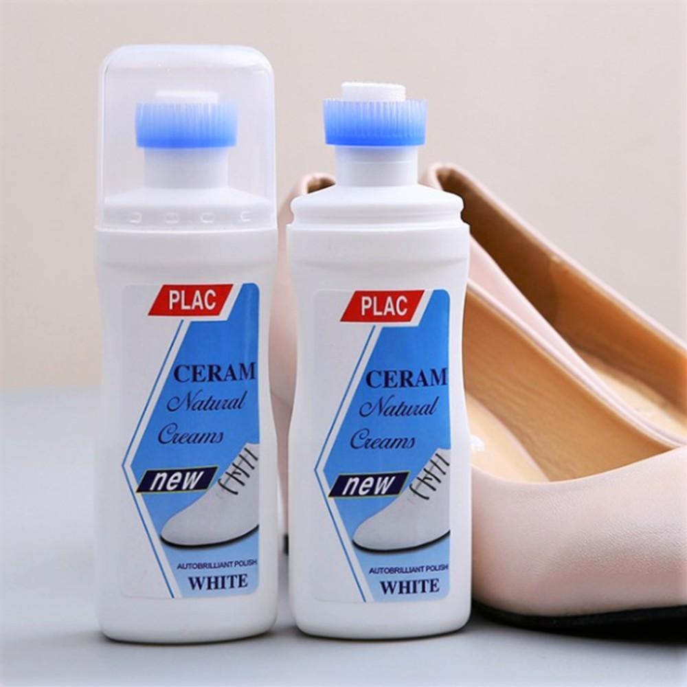 Chai Tẩy Trắng Giày Dép, Túi Ví Siêu Sạch Dạng Đầu Cọ Tiện Lợi, Chuyên Dụng PLAC CREAM WHITE