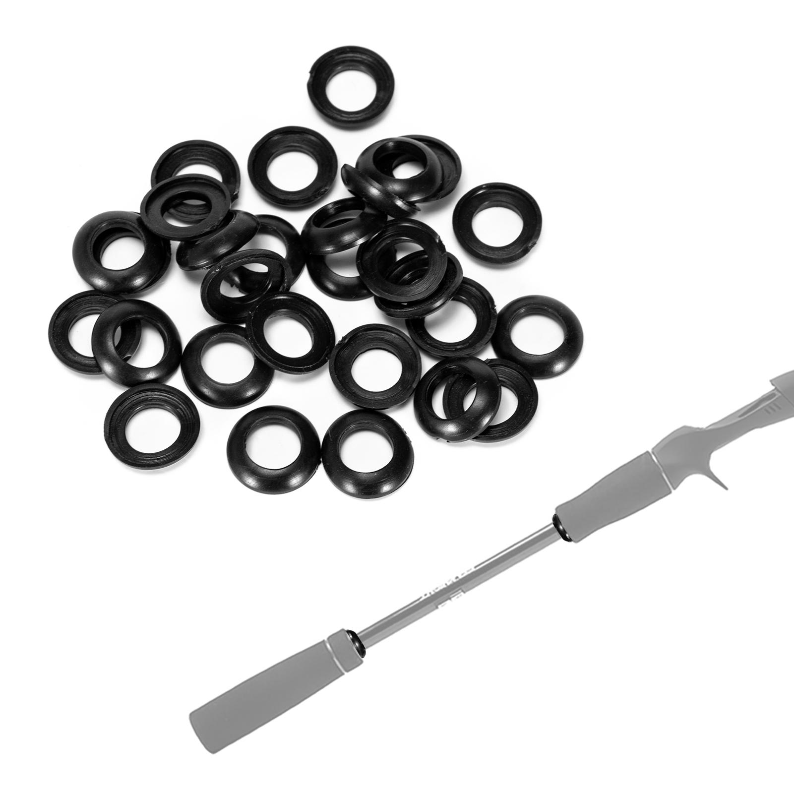 50 Vòng kiểm tra cuộn dây cần câu cá, chất liệu PVC có độ đàn hồi tốt