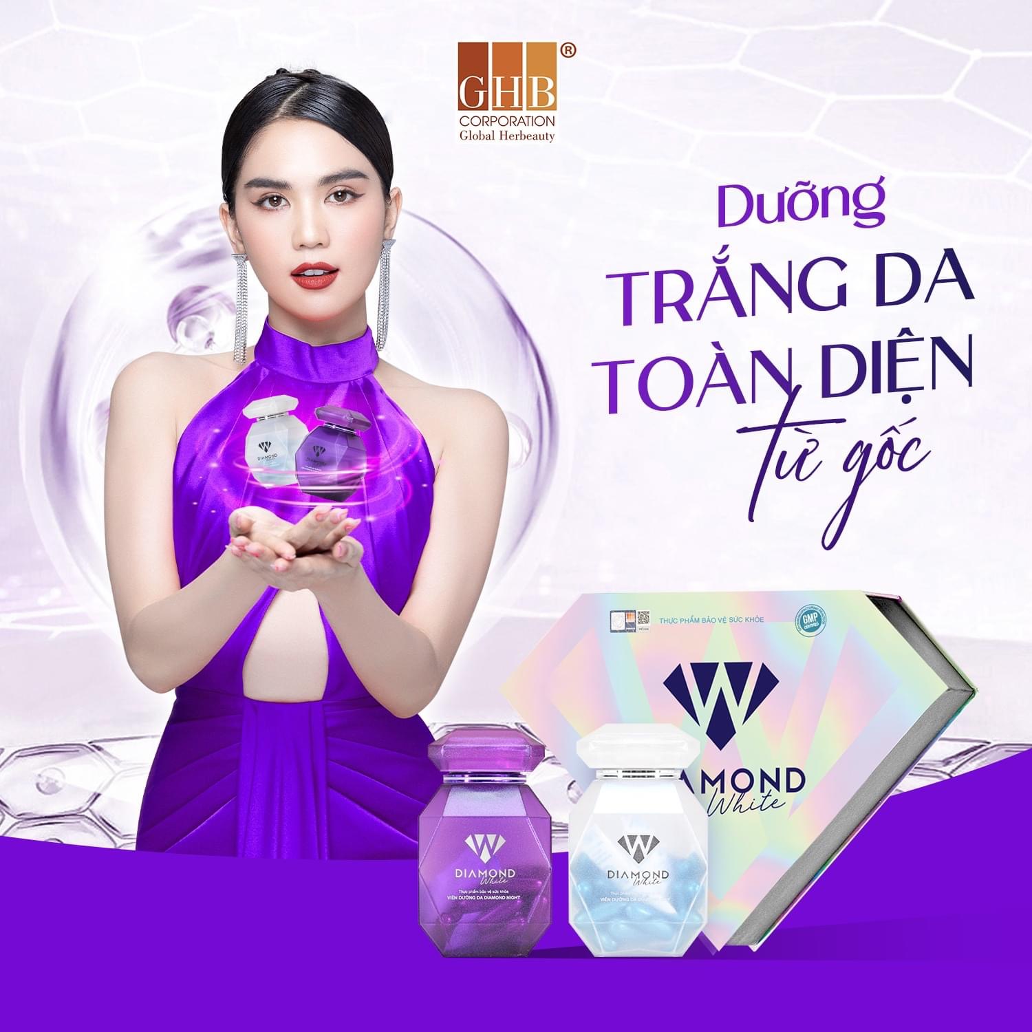 Viên Uống Trắng Da DIAMOND WHITE Hỗ Trợ Dưỡng Trắng, Giúp Da Căng Bóng, Mờ Nám Tàn Nhang, Mang Lại Làn Da Trắng Sáng Mịn Màng