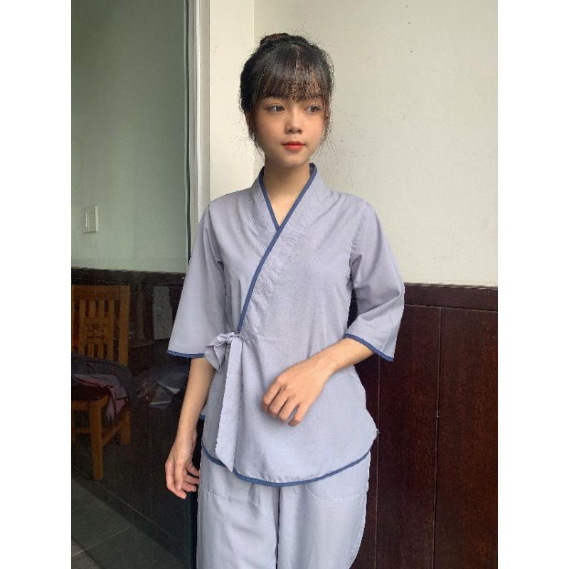 Đồ lam Đi chùa. chéo nơ .