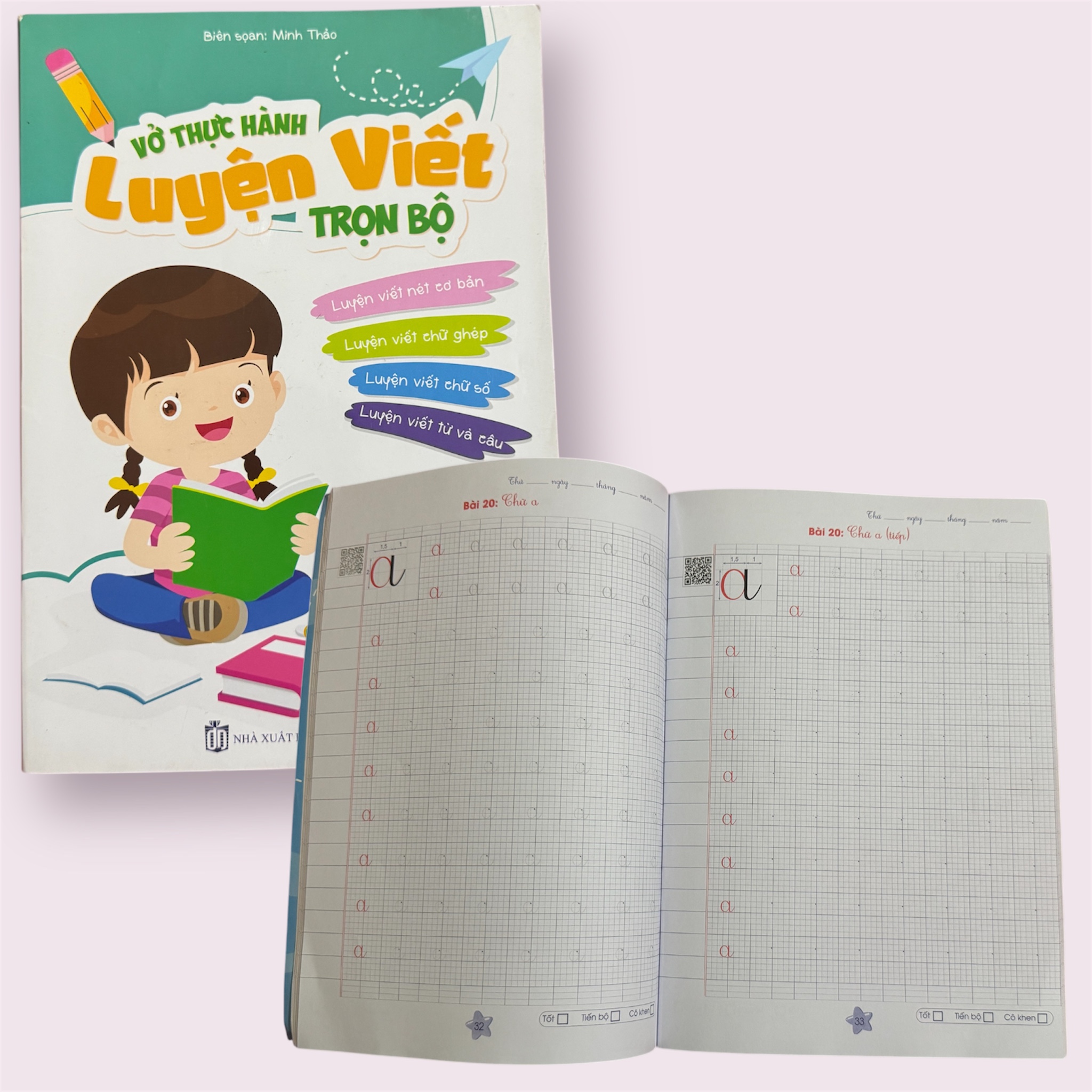 Sách- Vở Thực hành Luyện Viết Trọn Bộ dày 98 trang (dành cho bé chuẩn bị vào lớp 1)