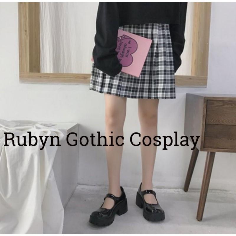 Giày Lolita Oxford đế cao cosplay học sinh Nhật Bản ( BÓNG VÀ NHÁM )