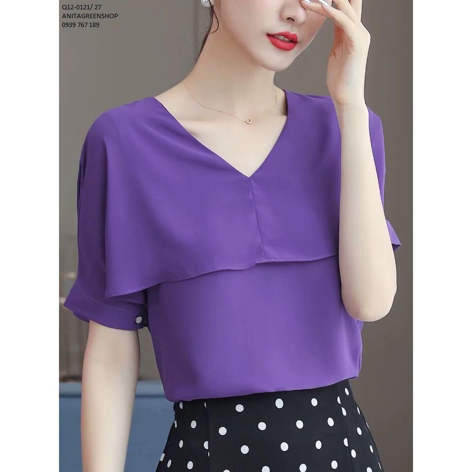 Áo kiểu màu tím Q12-0121