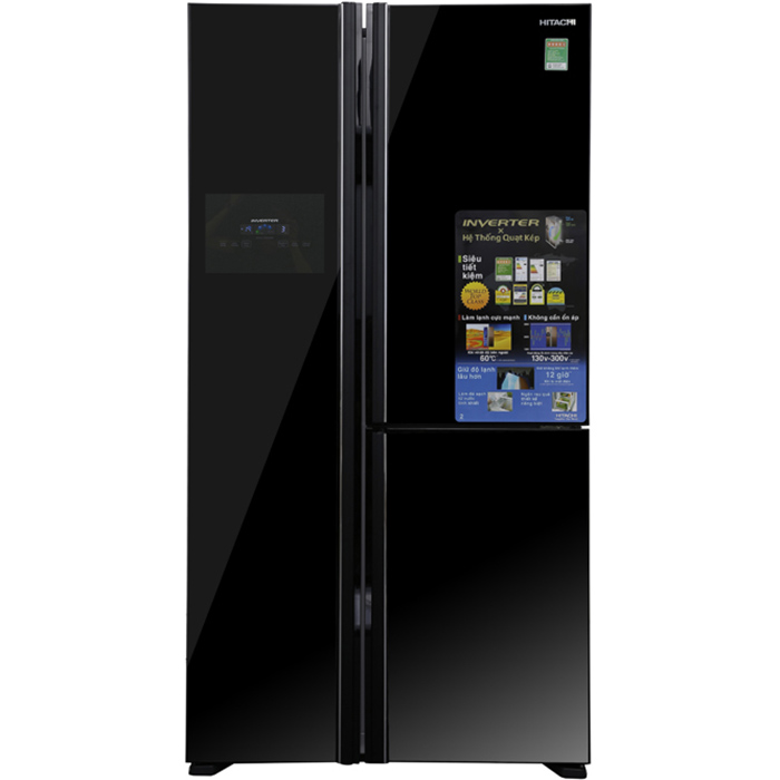 Tủ Lạnh Side By Side Inverter Hitachi R-M700PGV2-GBK (600L) - Đen - Hàng chính hãng