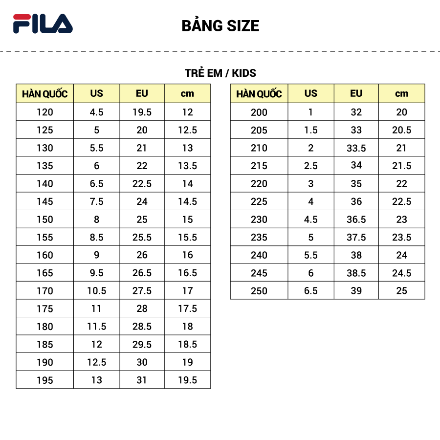 Giày sneaker trẻ em Fila - KID FA19320