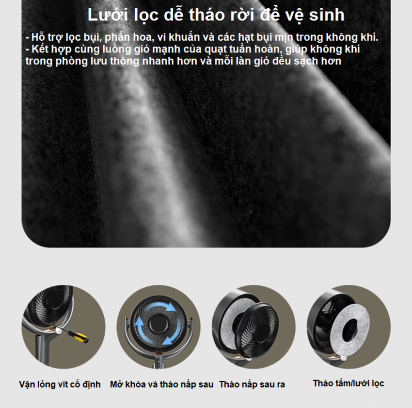 HÀNG CHÍNH HÃNG - Quạt tuần hoàn kiêm lọc không khí Serial 4000, động cơ biến tần cao cấp. Thương hiệu Hà Lan nổi tiếng Philips - ACR4242CFD