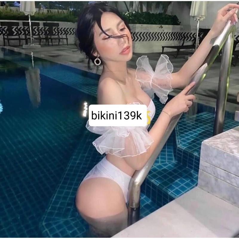 BiKiNi đồ bơi 2 mảnh cúp ngực sexy kèm nơ tay phong cách Châu Âu