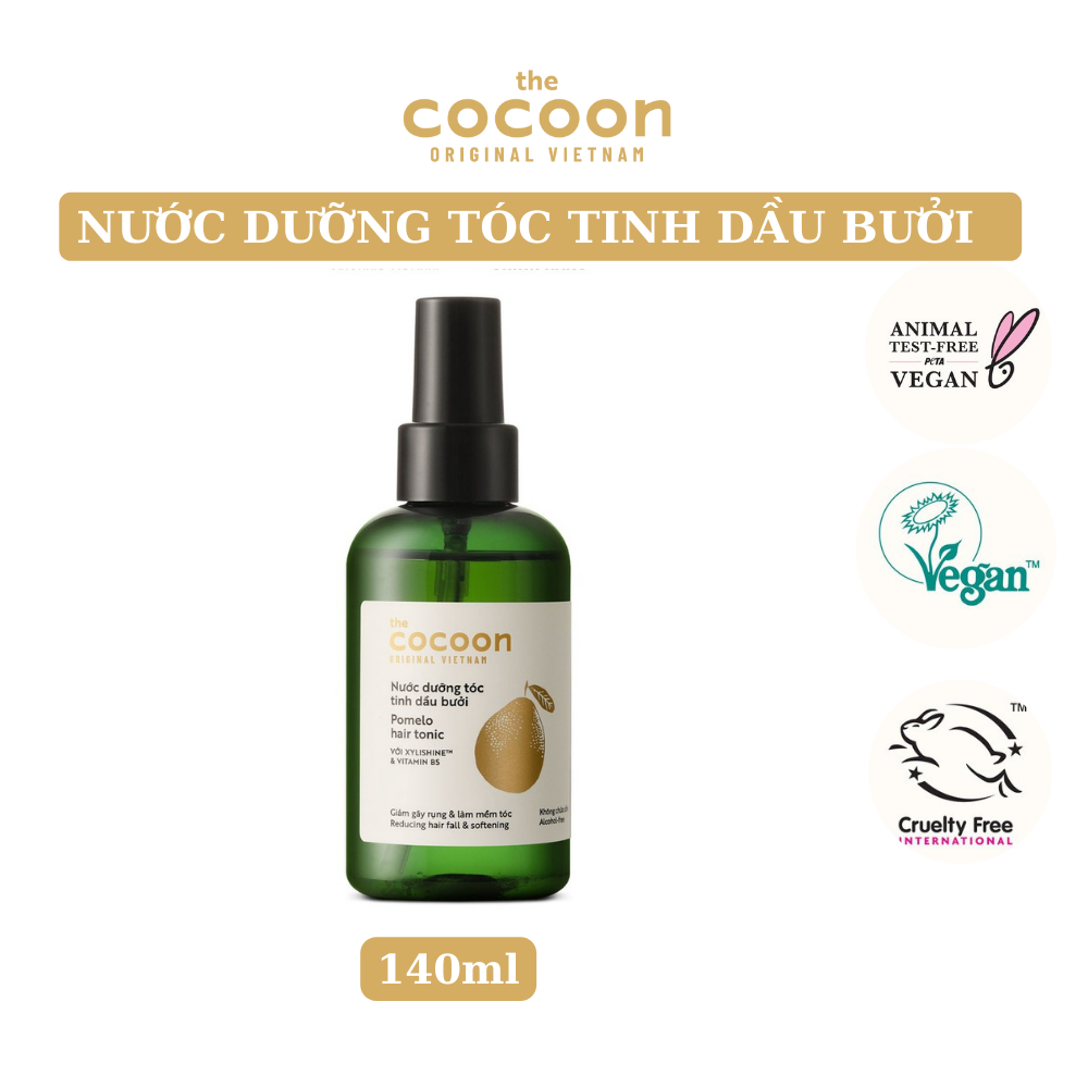 Nước dưỡng tóc tinh dầu bưởi Cocoon giúp giảm gãy rụng &amp; làm mềm tóc 140ml