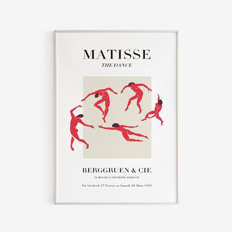 Tranh treo tường | Tranh Matisse Cutouts - The Dance, Dancing Figures, Printable Wall Art, Matisse Poster
