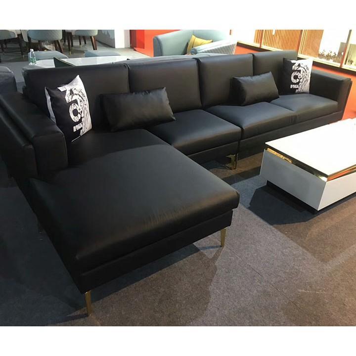 Ghế sofa góc màu đen nhập khẩu Juno Sofa HFC-GSF701-27 cao cấp