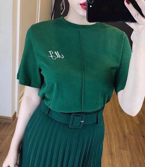 CHÂN VÁY DÀI XẾP LI KÈM ĐAI