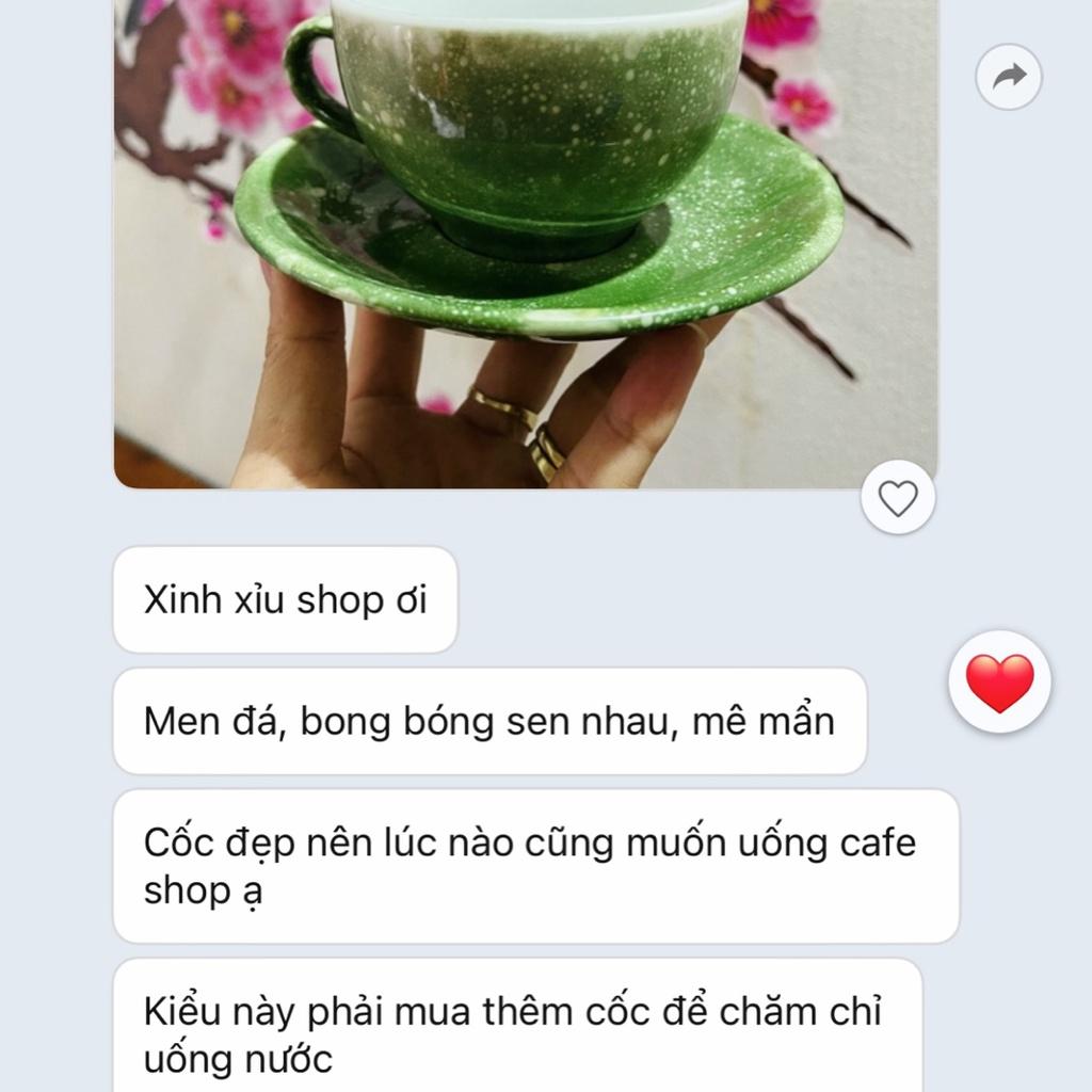 Tách Bộ Caffe- Uống Trà Cao Cấp 220ml Bát Tràng Cao Cấp - Gomsumailinh